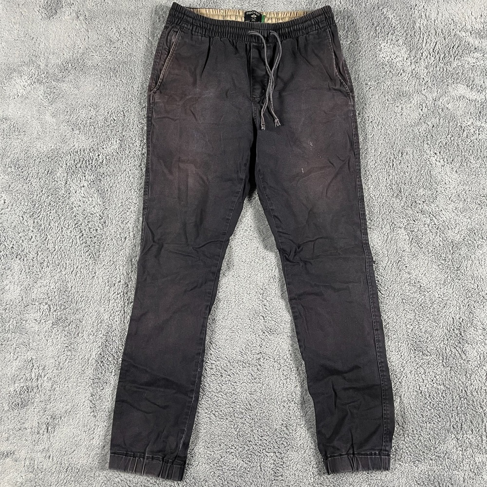 Dockers Jogger Pants Mens S Black Slim Fit Slash Pocket Elastic Waist Drawstring